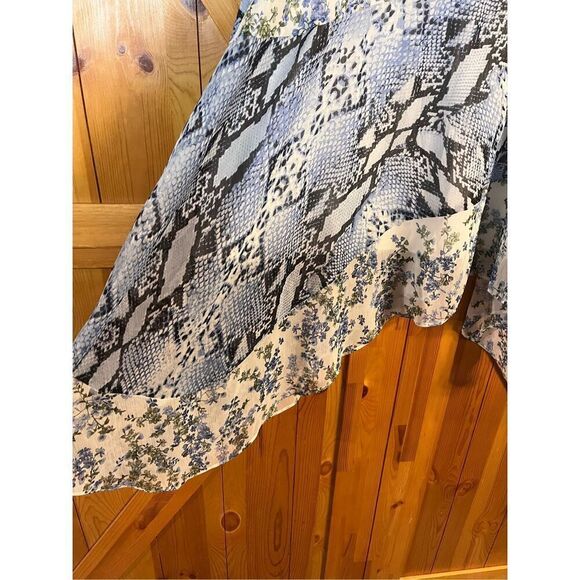 INC ASYMMETRICAL PRINTED SKIRT, Lattice Snake, Size 16 Nwt Retail $90 (3646) - Picture 2 of 5